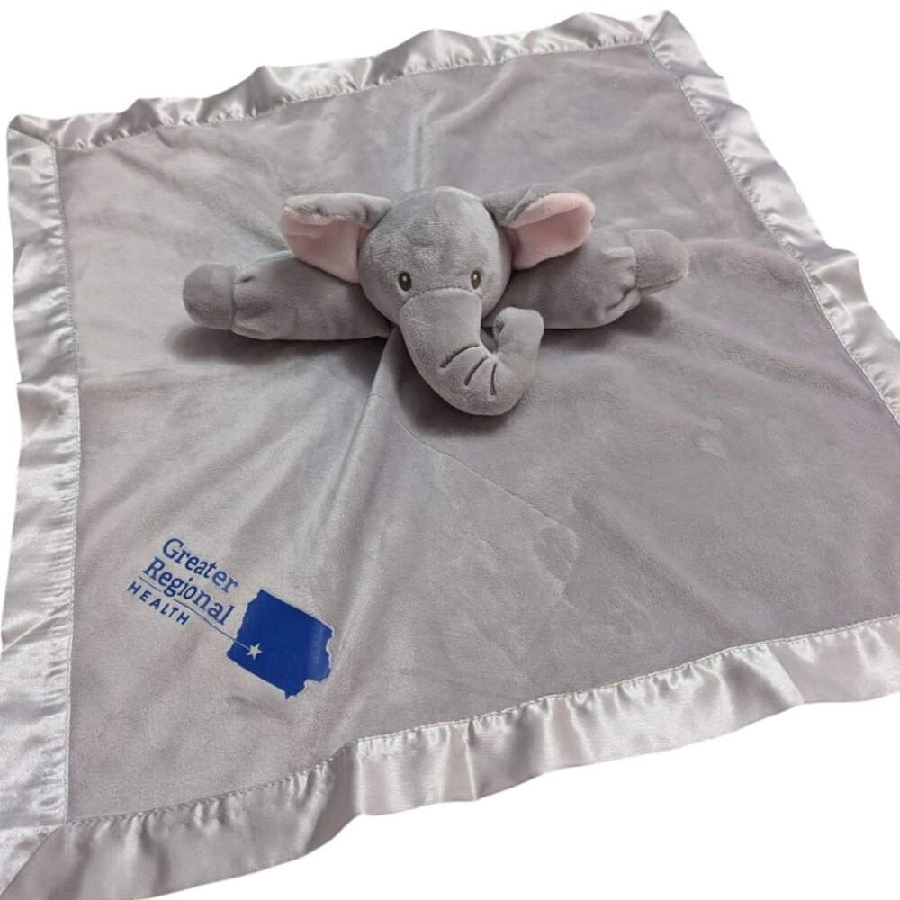 Elephant Luvee 18" Anico satin ribbon edge Grater Regional Health stuffed toy